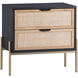 Avida 25.75 X 24 inch Gold / Black/Natural Night Stand